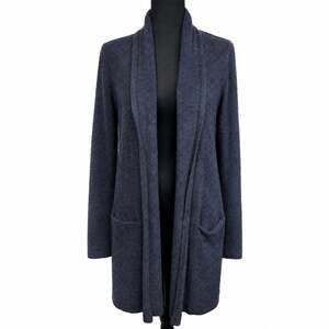Barefoot Dreams Bamboo Chic Lite Cardigan Small Blue Open Front Long Duster